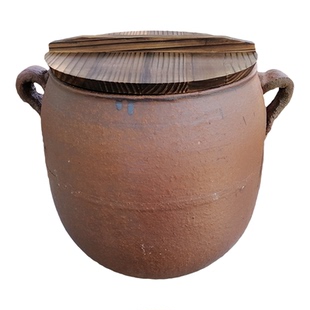 粗砂锅吊子木盖土锅老式炭炉燃气明火炖卤肉煎药盐焗鸡煲汤陶瓦罐