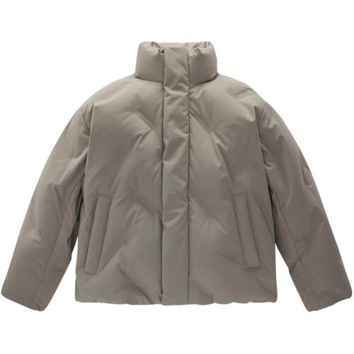 太平鸟男装 面包服男短款潮流字母压胶防寒服休闲廓形羽绒服
