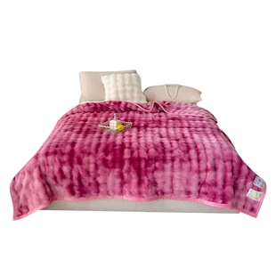 兔兔毛绒毛毯床单多功能学生午睡盖毯牛奶珊瑚绒空调毯儿童小被子