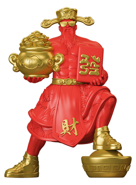 暴力发财肌肉财神爷摆件开业礼物