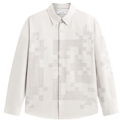 【商场同款】太平鸟男装衬衫25冬季新款提花质感外套 B1CHF4267