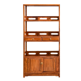 红木家具花梨木书柜书架组合实木储物架刺猬紫檀新中式书橱展示架