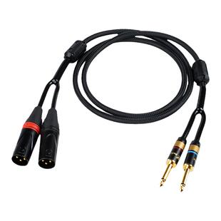 调音台声卡线电子琴6.5线双大二芯莲花卡侬立体声怪兽音频线