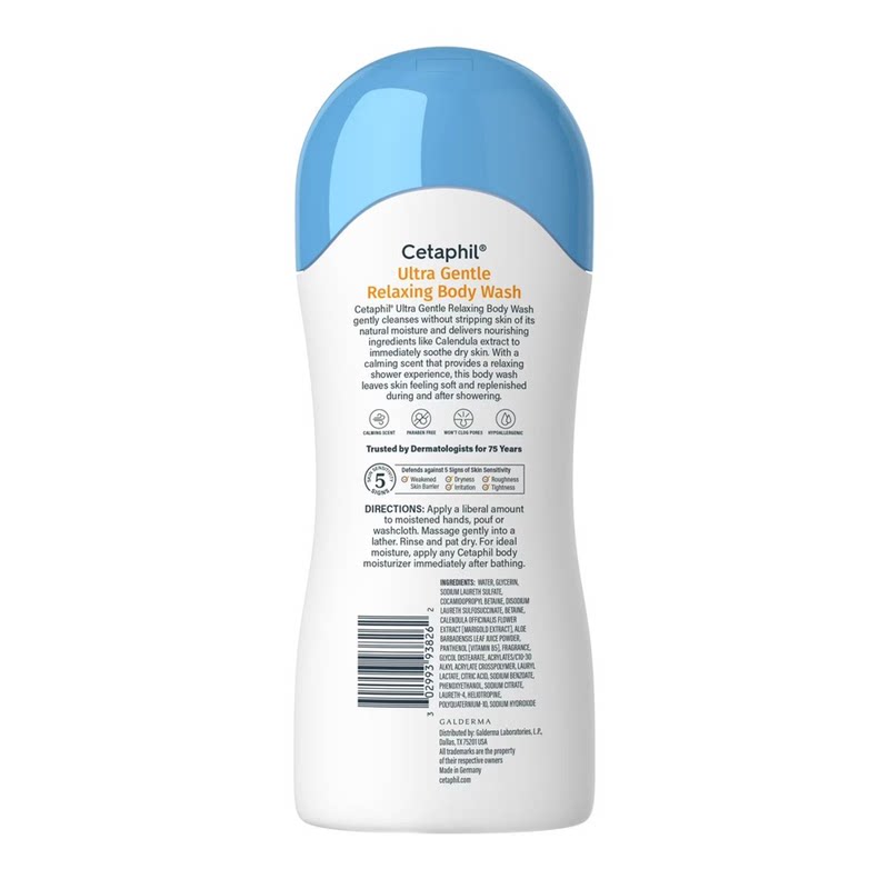 舒特肤  Cetaphil 温和舒缓沐浴露适合所有肤质金盏花萃取500毫升