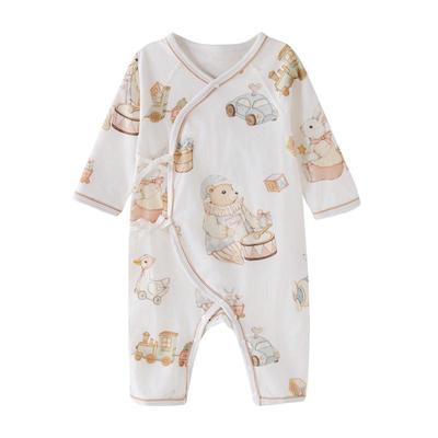 A类无荧光婴儿连体衣纯棉哈衣