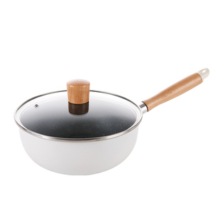 炒锅不粘锅家用平底锅电磁炉专用一两人用小型炒菜锅燃煤气灶适用