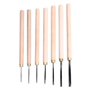 木雕工具东阳手工木工雕刻刀刻线刀线条刀磨好带把 V型修光三角刀