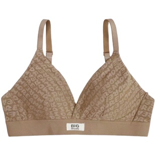 断码清 轻运动法式三角杯内衣女大胸显小薄无钢圈文胸罩性感蕾丝