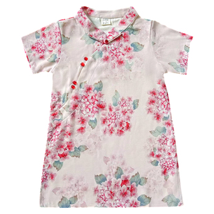 儿童旗袍夏季连衣裙新款洋气宝宝旗袍童装女孩儿裙子夏天儿童唐装