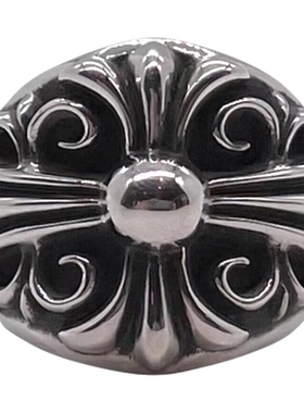 纯银十字架哥特朋克泰银复古戒指