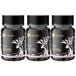 Cervidor新西兰进口鹿胎胶囊鹿胎粉补气调理女性营养滋补品3瓶装
