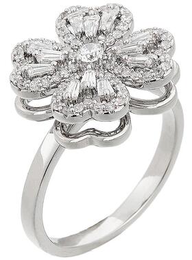 兰诺满钻四叶草戒指女款指环小众设计高级感可调节开口戒生日礼物