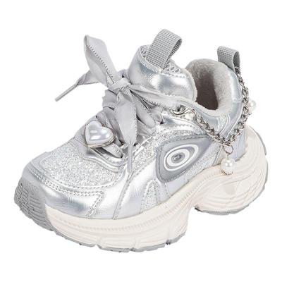 舞玛女童公主加绒保暖运动鞋