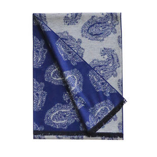 100%6A级桑蚕丝拉绒围巾女秋冬真丝百搭腰果元素长围巾披肩丝巾