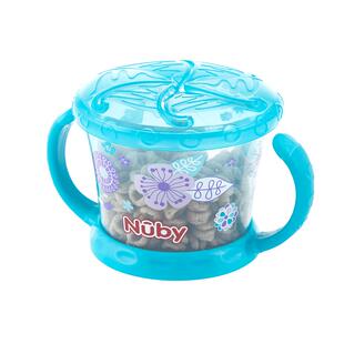 NUBY努比宝宝零食杯婴儿零食碗幼儿防泼洒带盖便携手柄儿童辅食盒