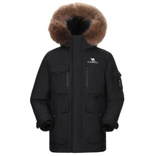 【三防体】骆驼男装工装羽绒服男女同款防水防油防污加厚保暖外套