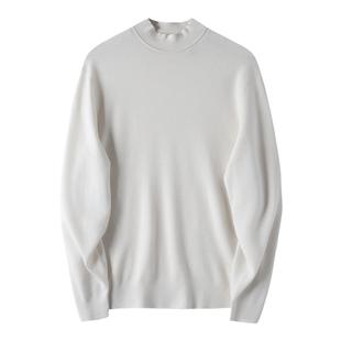 JSSD HOMME 冬季新款半高圆领针织衫男士厚羊毛衫男款针织毛衣男