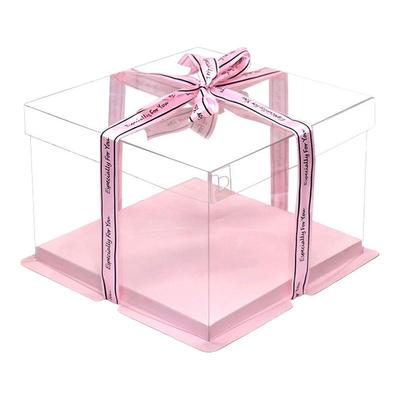 透明生日蛋糕盒子加高方形