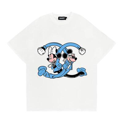 短袖潮情侣恶搞t恤轻奢小香风