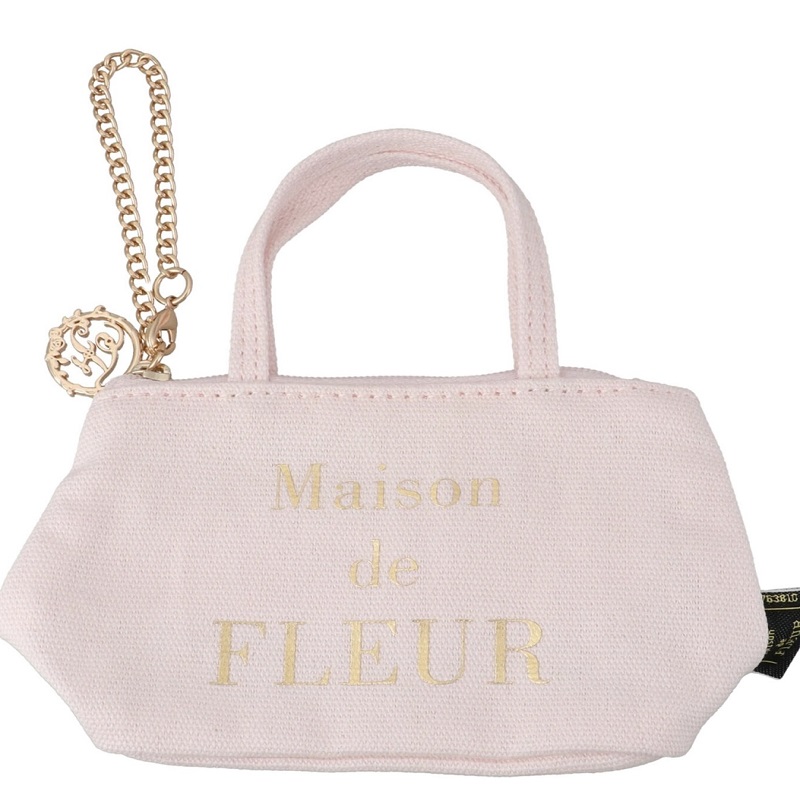 玫瑰日代 现货 Maison de Fleur 帆布手提迷你耳机包零钱包挂件