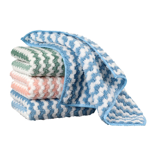 厨房抹布不沾油易清洗洗碗布家用吸水不掉毛擦桌子专用珊瑚绒毛巾