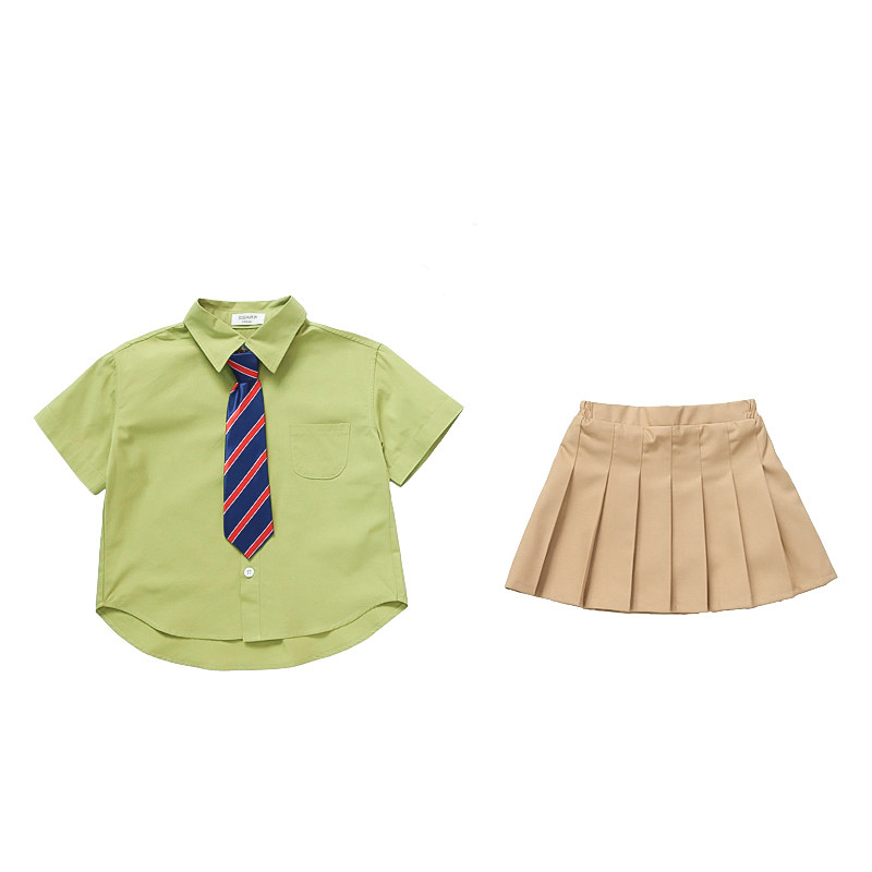 童装校服尼克狐狸套装2026年夏季新款儿童学院风两件套班服