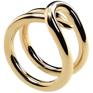 官方ALP JEWELRY眼泪的记忆14K镀金色泪滴设计个性宽型中性戒指
