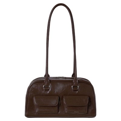 复古简约对称双袋设计保龄球包