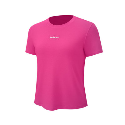 Jersey 女士训练针织短袖 T 恤 *文字徽标丨lululemon丨LW3KMGS
