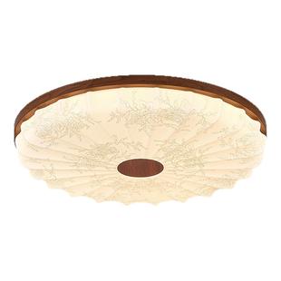 缤伦中古吸顶灯主卧室灯法式复古风高级感胡桃木色房间书房主灯具