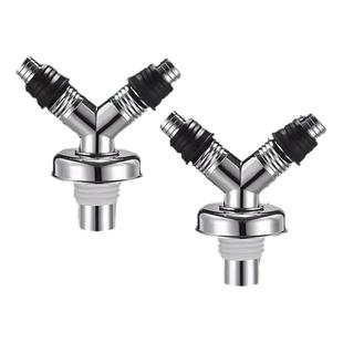 地漏接头下水道三通洗衣机排水管双出水两用y型分叉三头通二合一