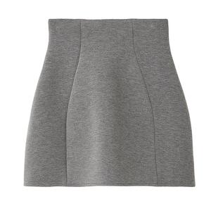 SNIDEL秋冬款休闲百搭纯色高腰A字短款半身裙裤SWFP244227