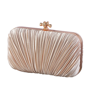 绸缎褶皱宴会手拿包礼服包时装唐装礼服手拎包