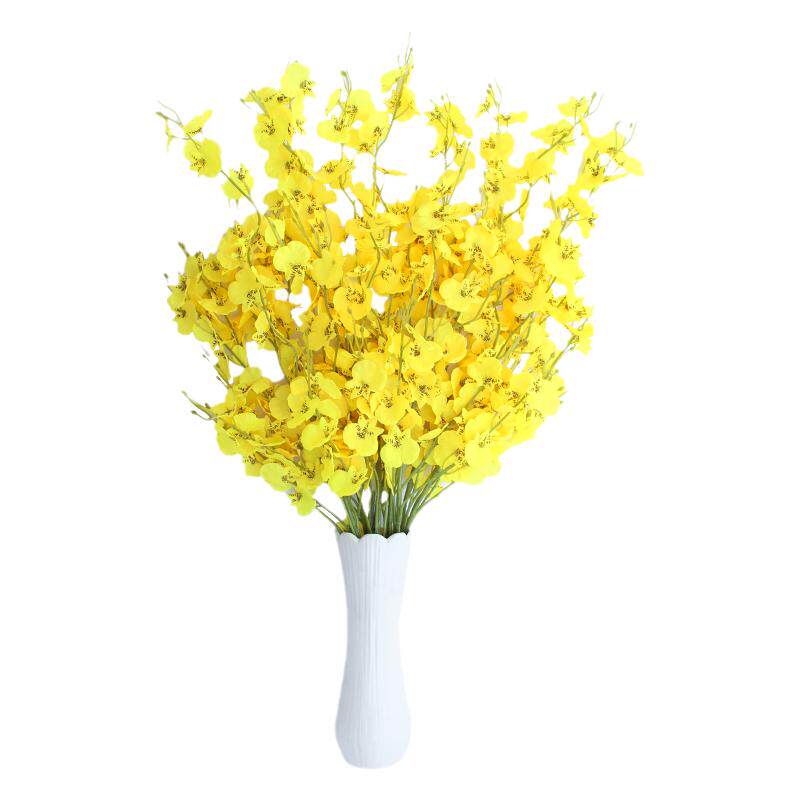 跳舞兰仿真花束轻奢欧式摆件假花