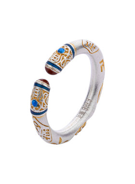 顺庆银楼足银S9999锦绣吉戒指