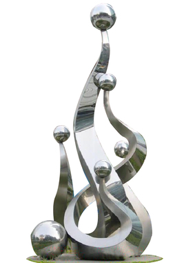 不锈钢定制广场抽象风水景雕塑