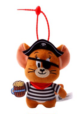 HUGKIS猫和老鼠万圣节骷髅装扮毛绒挂件杰瑞姜饼人公仔挂饰玩偶