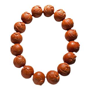 机器猫文玩猴头手串高端精品哆啦a梦手链男款男士叮当猫橄榄核雕