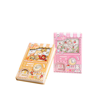 卡通女孩扭蛋机口袋本机关本