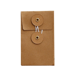 本子事多 复古粘贴收纳袋 绕绳牛皮纸 迷你资料档袋 TN活页本装饰