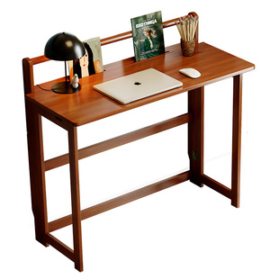 书房书桌书架一体桌子小户型卧室家用折叠桌电脑桌学生学习写字桌