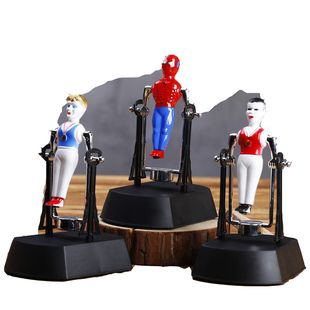 新款蜘蛛侠健将运动员磁力永动仪电动摇摆器翻斗人体操人摆件玩具