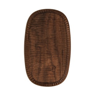 木之恋｜日式手作黑胡桃木樱桃实木整木手工雕刻茶盘托盘家用餐盘