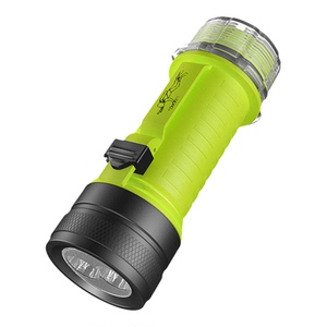 新品XHP50水下强光手电筒双光源USB充电磁控开关潜水手电筒