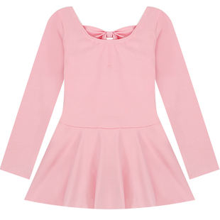 儿童舞蹈练功服连体裙女童芭蕾舞服长袖艺考中国舞服装女生体操服