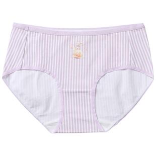 tutuanna中腰内裤女夏 卡通印花全棉裆三角裤舒适高弹内裤女3条装
