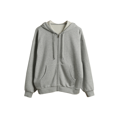 Tobefly云感暖绒开衫连帽卫衣