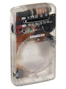 SANGEAN/山进 SR-35CL AM/FM便携式收音机透明外观美国代购无外放