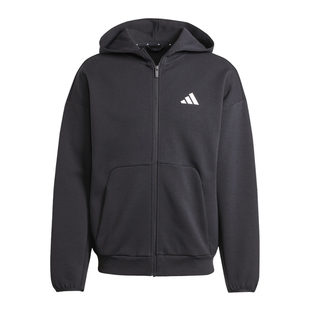【自营】Adidas阿迪达斯男子舒适针织夹克运动休闲连帽外套JI8768
