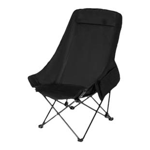 户外折叠椅月亮椅加高靠背便携式露营椅子钓鱼可躺椅野餐装备用品